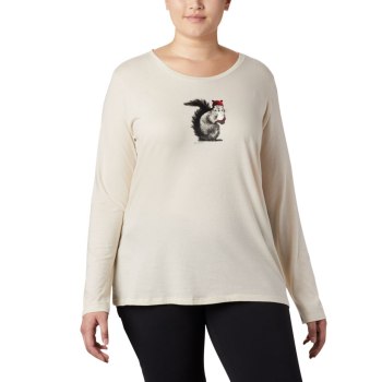 Columbia Ženske Majice S Kapuljačom - Ruby Falls Long Sleeve Plus Size Krem | LPBT-84391